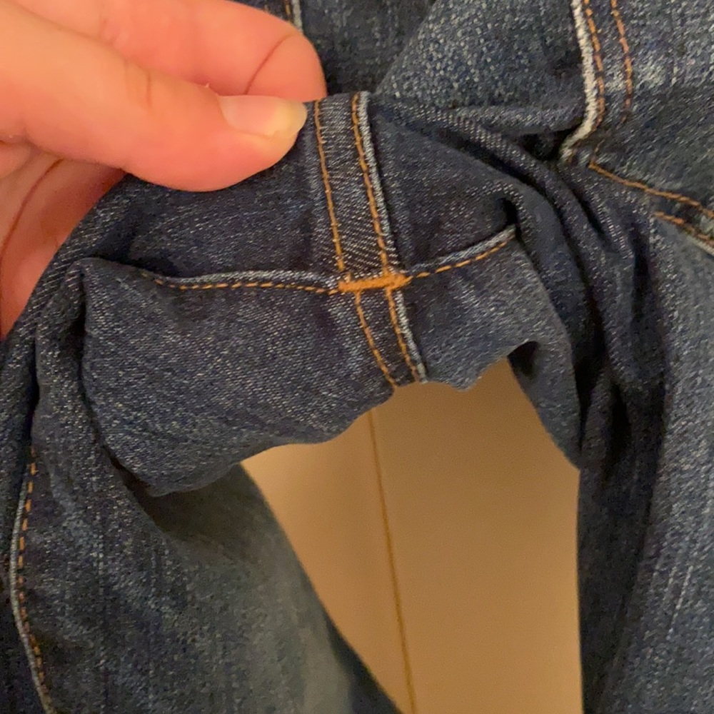 NEW Madewell 10” high rise button fly skinny jeans drop hem distressed size 24 - Picture 11 of 12